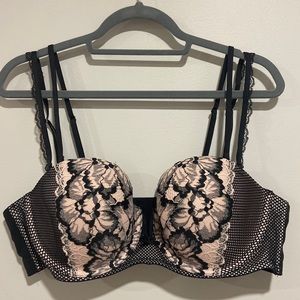 Cacique Multi-way Straps and Strapless Lace Bra Women Plus Size 40C